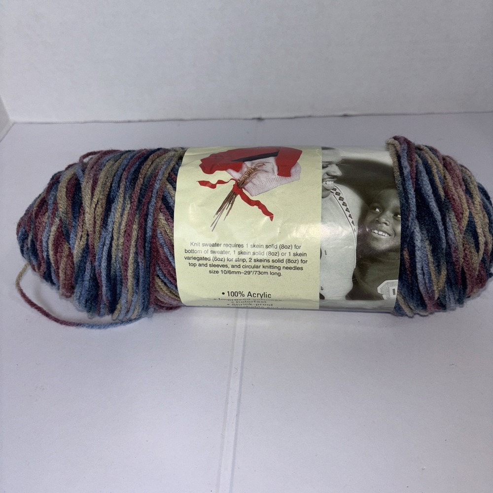Mainstays Yarn "Country Print" 1 Skeins #1234